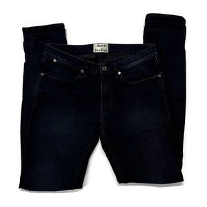 Acne Studios Max Groza Men Jeans 30 x 34 Dark Blue Skinny Italy 32 Actual Inseam